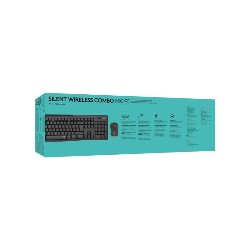 LOGITECH MK295 Silent Wireless Combo - GRAPHITE - HRV-SLV - INTNL