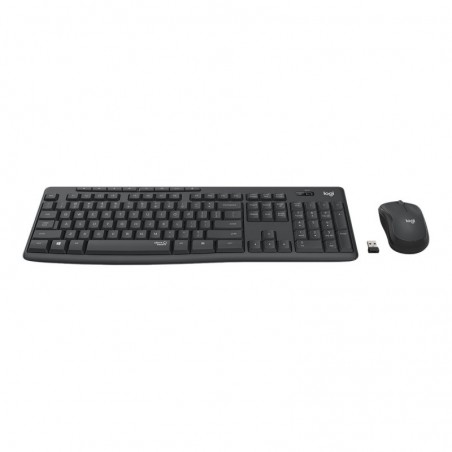 LOGITECH MK295 Silent Keyboard and mouse set wireless 2.4 GHz Nordic graphite (PAN)