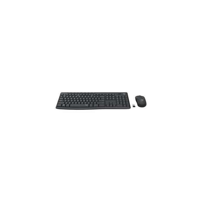 LOGITECH MK295 Silent Keyboard and mouse set wireless 2.4 GHz Nordic graphite (PAN)