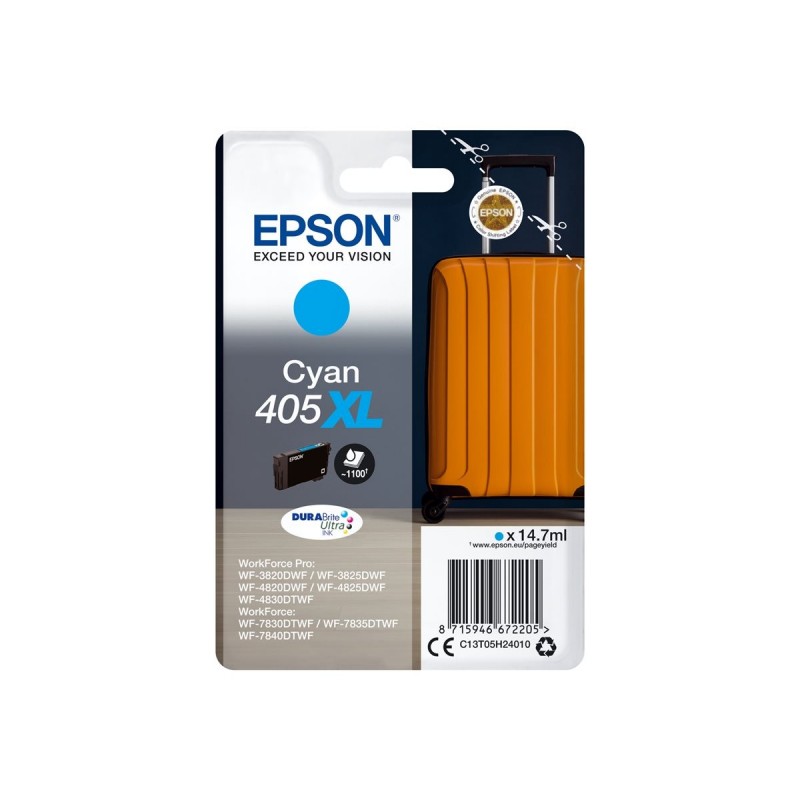 EPSON Singlepack Cyan 405XL DURABrite Ultra Ink