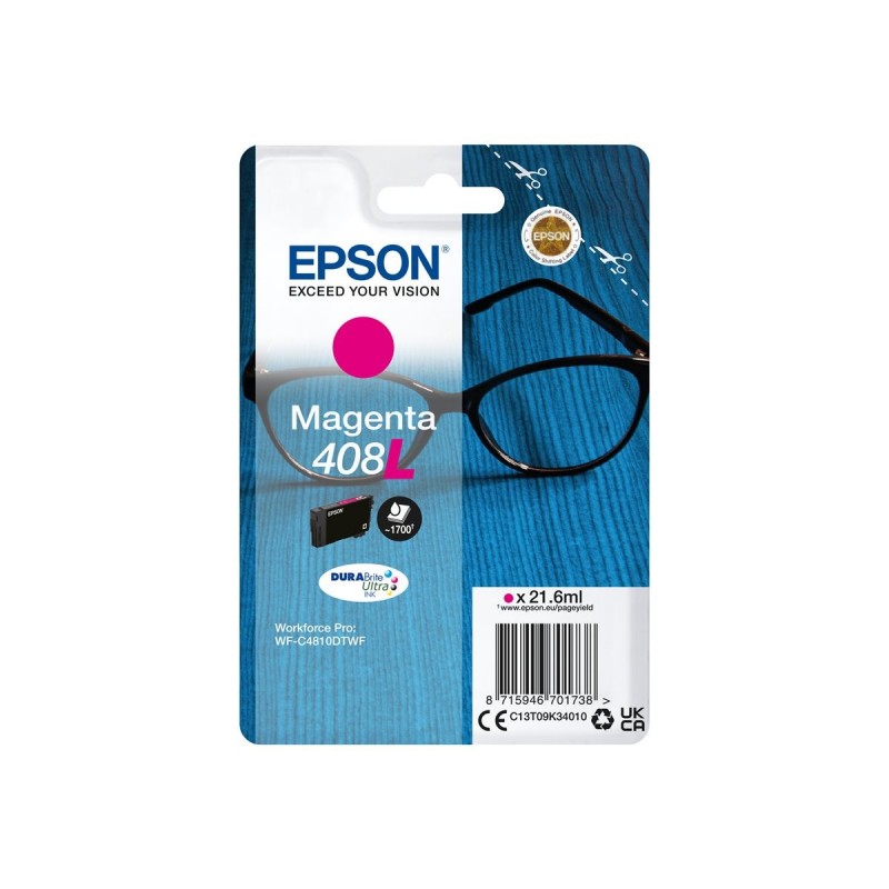 EPSON Singlepack Magenta 408L DURABrite Ultra Ink