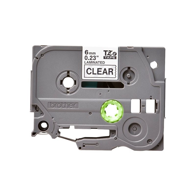 BROTHER TZE111 Taśma Brother 6mm BLACK ON CLEAR