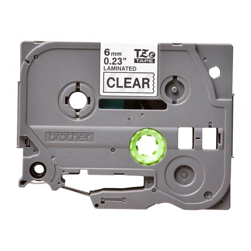 BROTHER TZE111 Taśma Brother 6mm BLACK ON CLEAR