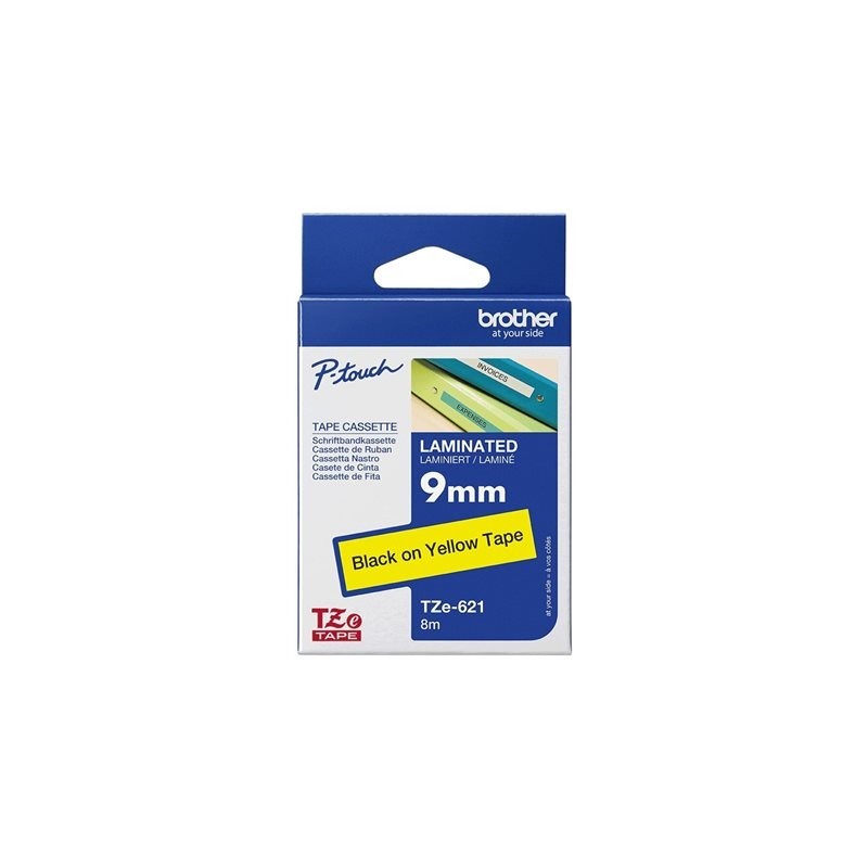 BROTHER TZe621 Taśma Brother 9mm BLACK ON YELLOW