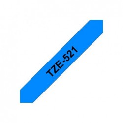 BROTHER TZE521 Taśma Brother 9mm BLACK ON BLUE