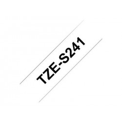 BROTHER TZES241 Tape Brother 18mm BLACK ON WHITE ADHESIVE TAPE