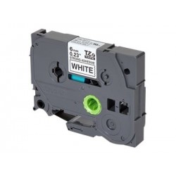 BROTHER TZeS211 Taśma Brother 6mm BLACK ON WHITE ADHESIVE TAPE