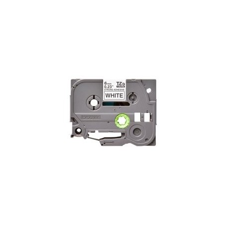 BROTHER TZeS211 Taśma Brother 6mm BLACK ON WHITE ADHESIVE TAPE