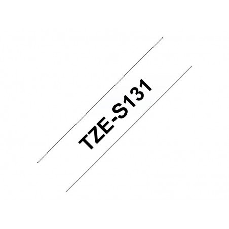 BROTHER TZES131 Taśma Brother 12mm BLACK ON CLEAR ADHESIVE TAPE