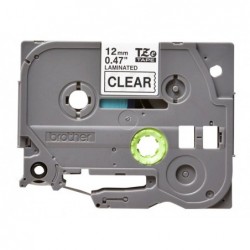 BROTHER TZES131 Taśma Brother 12mm BLACK ON CLEAR ADHESIVE TAPE