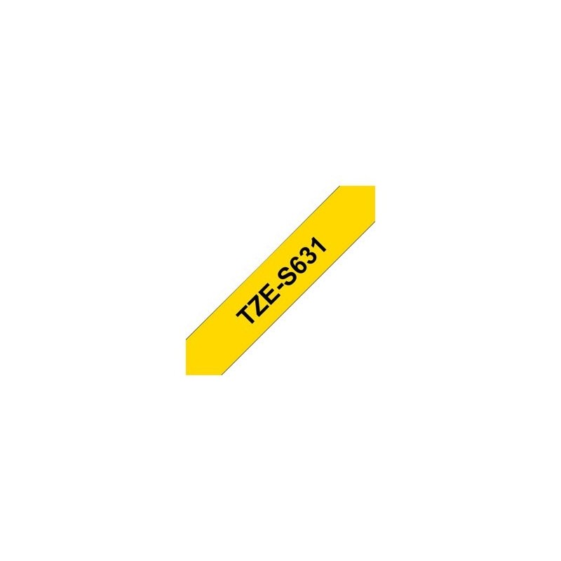BROTHER TZeS631 Taśma Brother 12mm BLACK ON YELLOW ADHESIVE TAPE