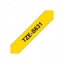 BROTHER TZeS631 Taśma Brother 12mm BLACK ON YELLOW ADHESIVE TAPE