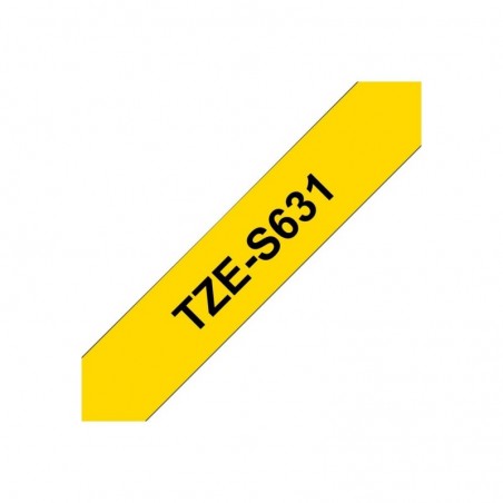 BROTHER TZeS631 Taśma Brother 12mm BLACK ON YELLOW ADHESIVE TAPE