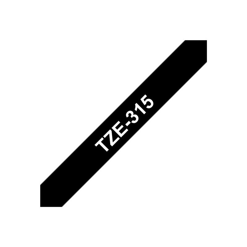 BROTHER TZE315 Taśma Brother 6mm White on Black