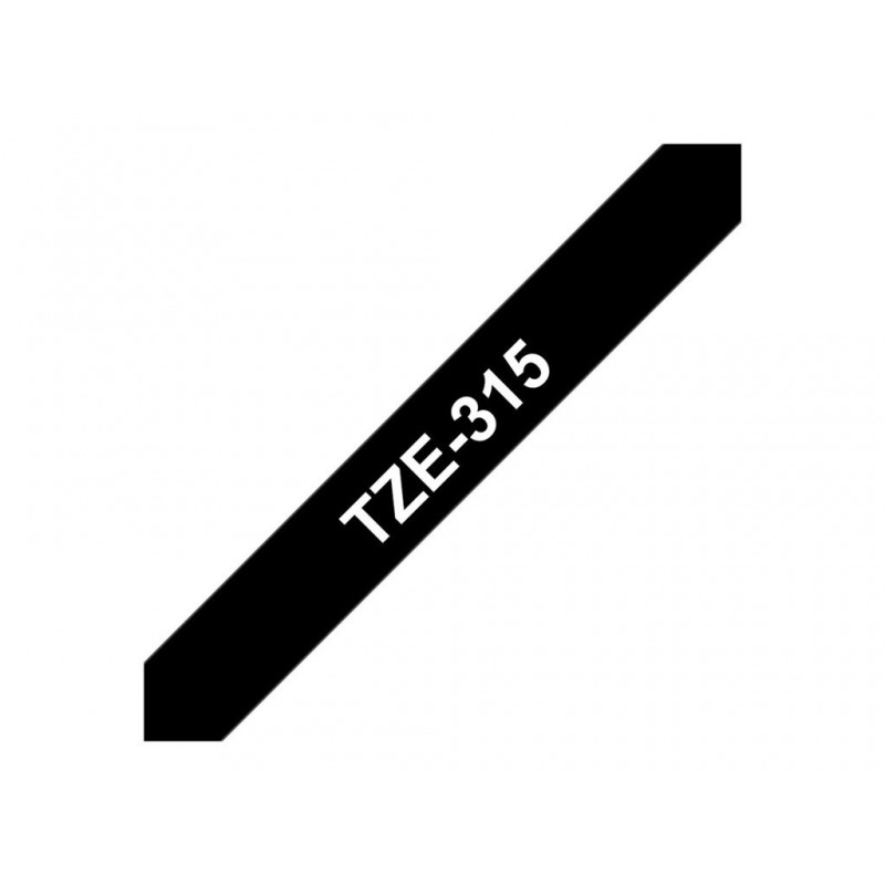 BROTHER TZE315 Taśma Brother 6mm White on Black