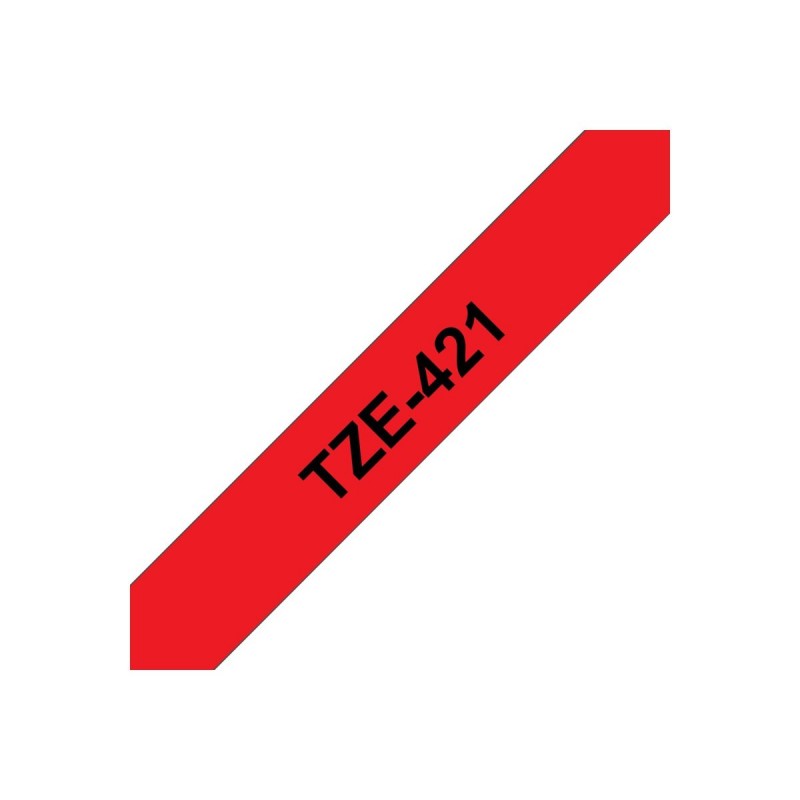BROTHER TZe421 Taśma Brother 9mm BLACK ON RED