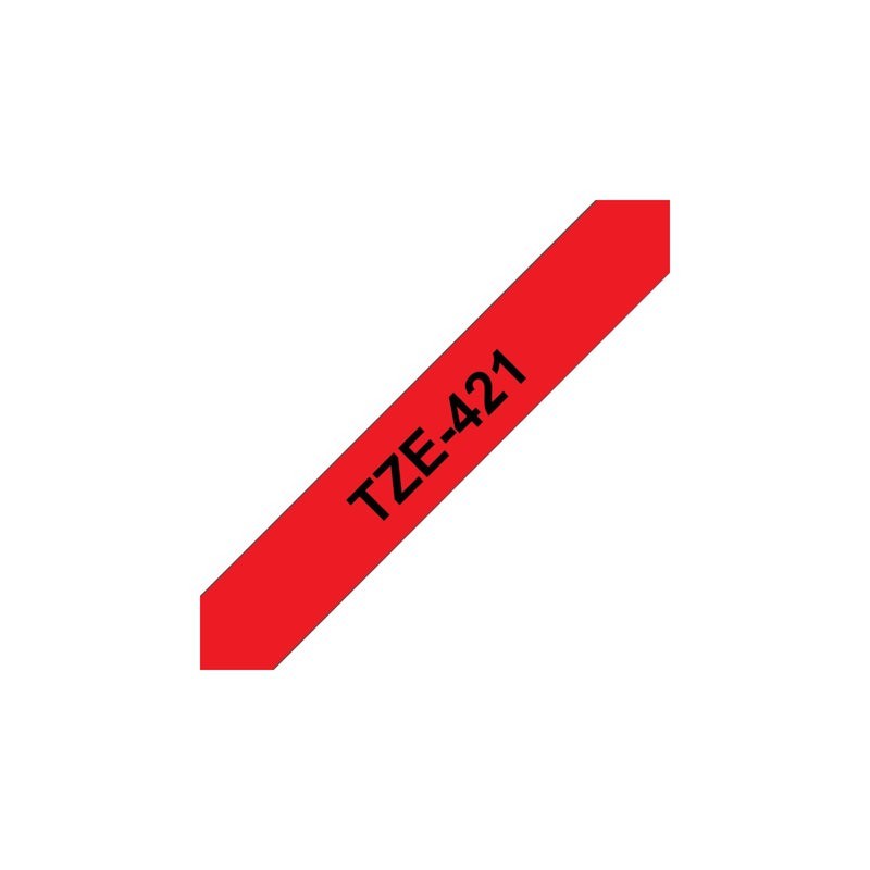 BROTHER TZe421 Taśma Brother 9mm BLACK ON RED