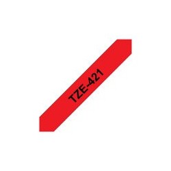 BROTHER TZe421 Taśma Brother 9mm BLACK ON RED