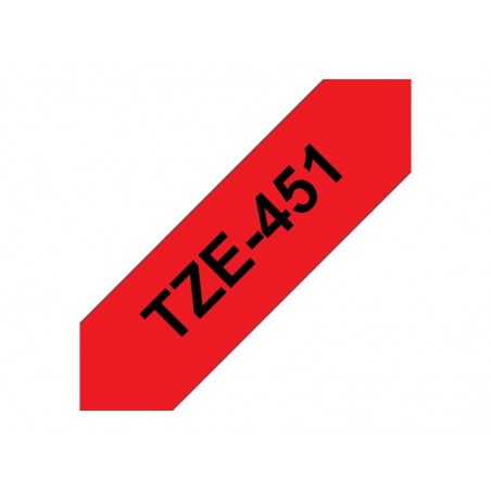 BROTHER TZE451 Taśma Brother 24mm BLACK ON RED