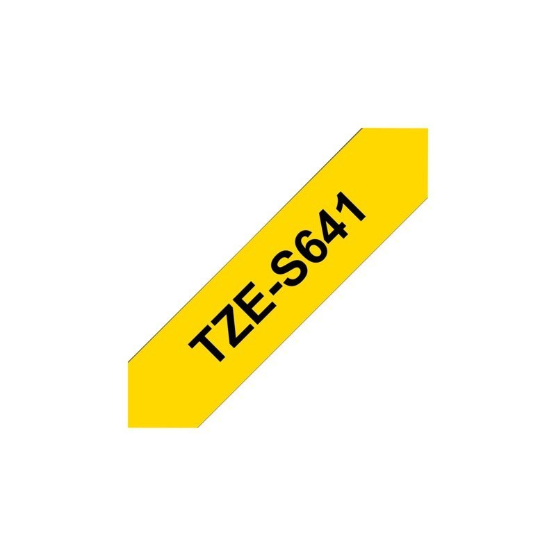 BROTHER TZES641 Taśma Brother 18mm BLACK ON YELLOW ADHESIVE TAPE