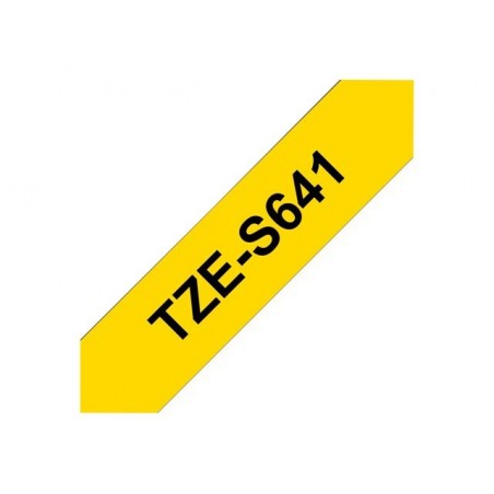 BROTHER TZES641 Taśma Brother 18mm BLACK ON YELLOW ADHESIVE TAPE