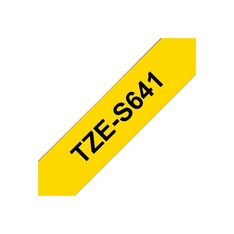 BROTHER TZES641 Taśma Brother 18mm BLACK ON YELLOW ADHESIVE TAPE