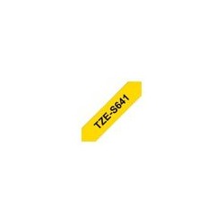 BROTHER TZES641 Taśma Brother 18mm BLACK ON YELLOW ADHESIVE TAPE