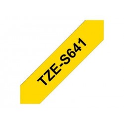 BROTHER TZES641 Taśma Brother 18mm BLACK ON YELLOW ADHESIVE TAPE