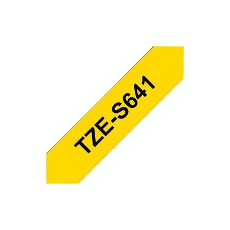 BROTHER TZES641 Taśma Brother 18mm BLACK ON YELLOW ADHESIVE TAPE