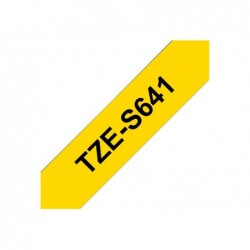BROTHER TZES641 Taśma Brother 18mm BLACK ON YELLOW ADHESIVE TAPE
