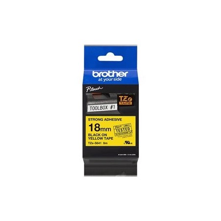 BROTHER TZES641 Taśma Brother 18mm BLACK ON YELLOW ADHESIVE TAPE