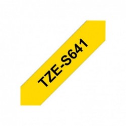 BROTHER TZES641 Taśma Brother 18mm BLACK ON YELLOW ADHESIVE TAPE