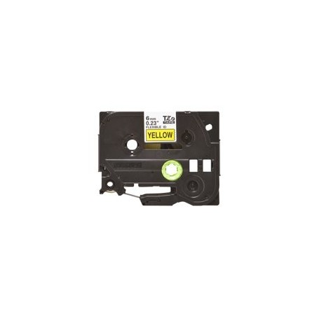 BROTHER TZEFX611 Taśma Brother 6mm BLACK ON YELLOW FLEXIBLE ID