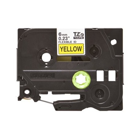 BROTHER TZEFX611 Taśma Brother 6mm BLACK ON YELLOW FLEXIBLE ID