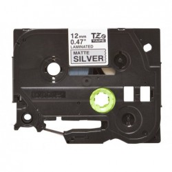 BROTHER TZEM931 Taśma Brother 12mm BLACK ON SILVER (MAT) TAPE / METALIC