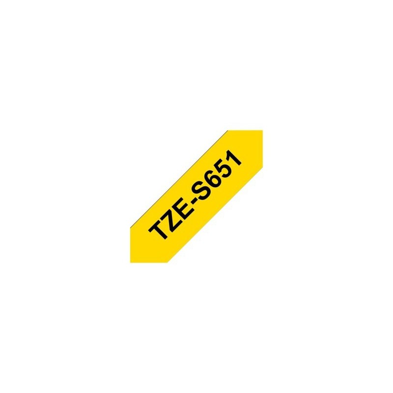 BROTHER TZES651 Taśma Brother 24mm BLACK ON YELLOW ADHESIVE TAPE