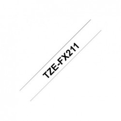 BROTHER TZEFX211 Taśma Brother 6mm BLACK ON WHITE FLEXIBLE ID