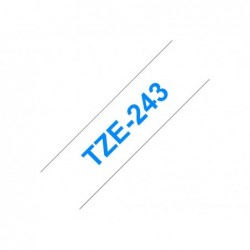 BROTHER TZE243 Taśma Brother 18mm BLUE ON WHITE