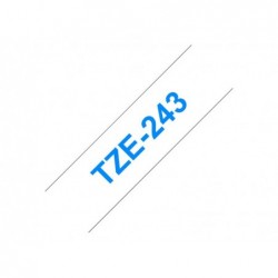BROTHER TZE243 Taśma Brother 18mm BLUE ON WHITE