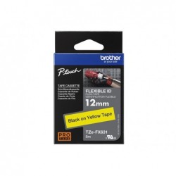 BROTHER TZEFX631 Taśma Brother 12mm BLACK ON YELLOW FLEXIBLE ID