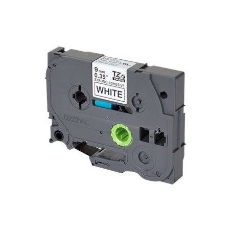 BROTHER TZES221 Tape Brother 9mm BLACK ON WHITE ADHESIVE TAPE