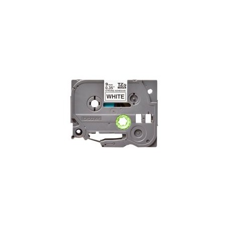 BROTHER TZES221 Tape Brother 9mm BLACK ON WHITE ADHESIVE TAPE