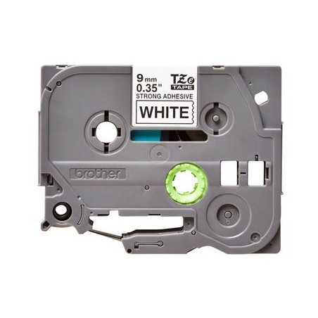 BROTHER TZES221 Tape Brother 9mm BLACK ON WHITE ADHESIVE TAPE