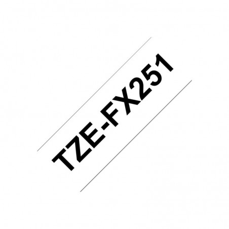 BROTHER TZEFX251 Taśma Brother 24mm BLACK ON WHITE FLEXIBLE ID