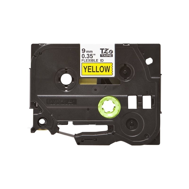 BROTHER TZEFX621 Taśma Brother 9mm BLACK ON YELLOW FLEXIBLE ID