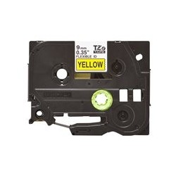 BROTHER TZEFX621 Taśma Brother 9mm BLACK ON YELLOW FLEXIBLE ID