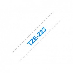 BROTHER TZE223 Taśma Brother 9mm BLUE ON WHITE