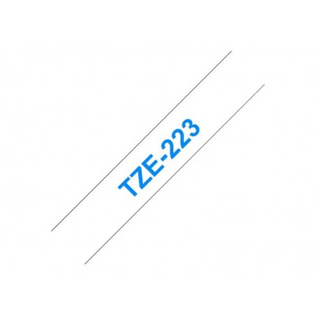 BROTHER TZE223 Taśma Brother 9mm BLUE ON WHITE