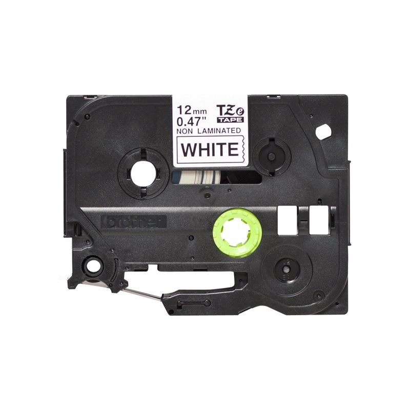 BROTHER TZEN231 Taśma Brother 12mm BLACK ON WHITE ADHESIVE TAPE NON LAMINATED