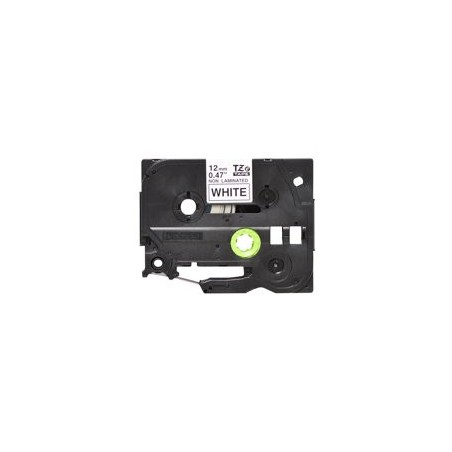 BROTHER TZEN231 Taśma Brother 12mm BLACK ON WHITE ADHESIVE TAPE NON LAMINATED